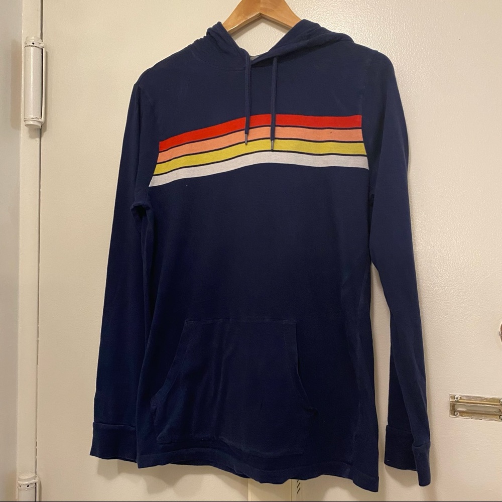 Old Navy Soft Washed Stripe Lightweight Jersey Hoodie For Men